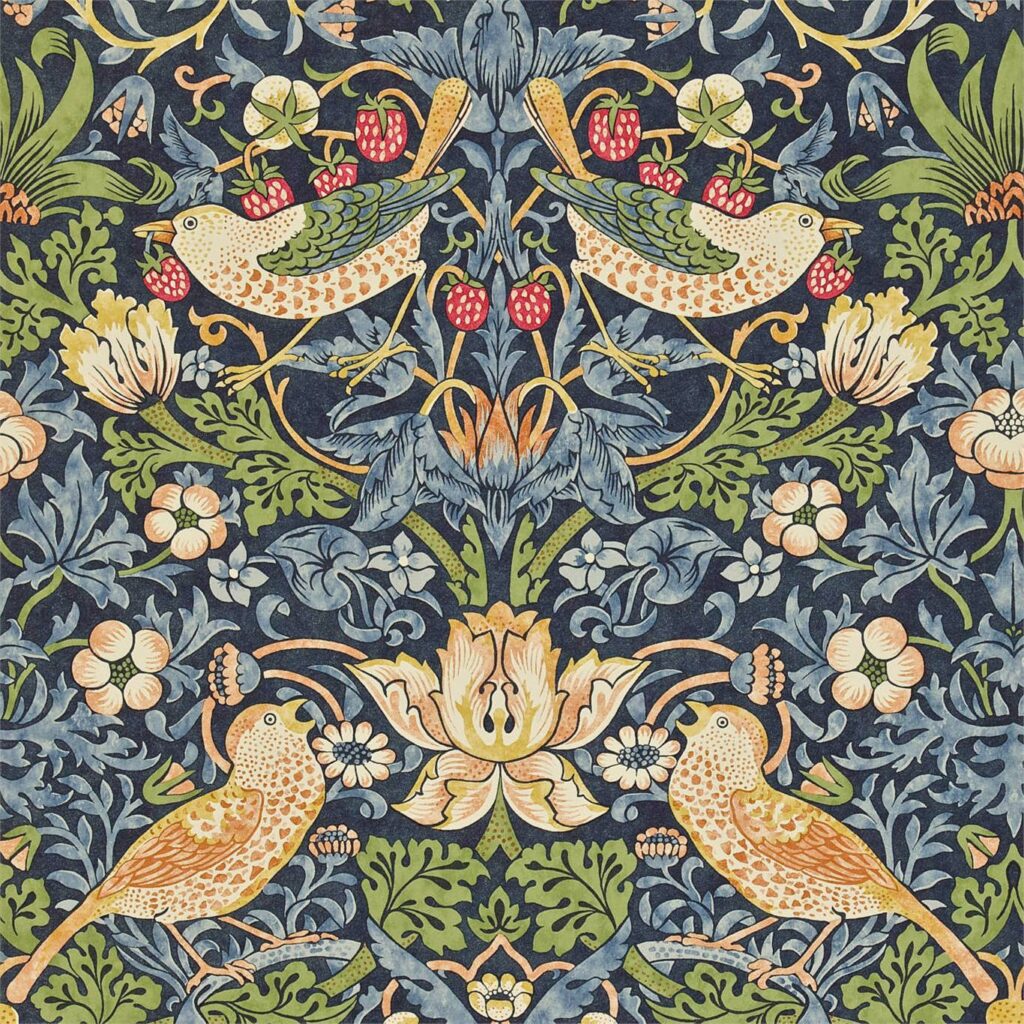William Morris' 'Strawberry Thief 'Fabric Pattern
